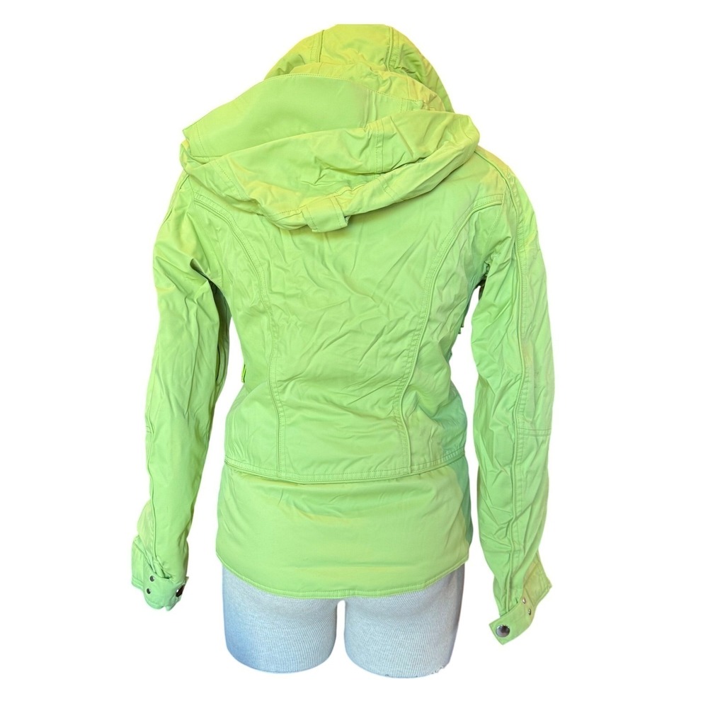 NILS Insulated Ski Jacket Hooded Nylon Snow Coat Womens Size 2 Green - Picture 2 of 10
